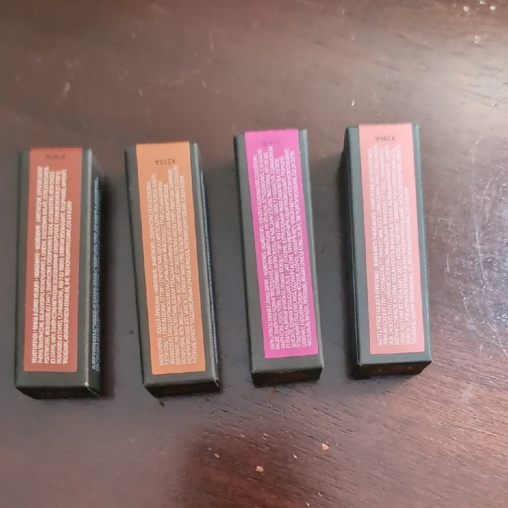 Color Street Lipstick Collection - Throwback, Tattle, Baddie, Flawless - NWT